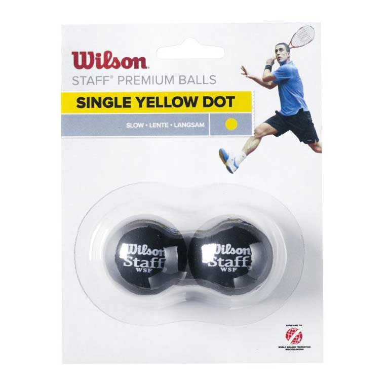 Balles squash Wilson Staff Slow Single Yellow Dot 