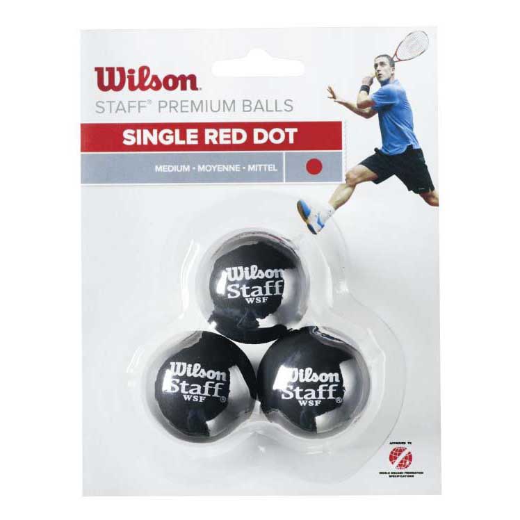 Balles squash Wilson Staff Medium Single Red Dot 
