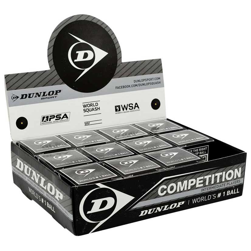 Balles squash Dunlop Competition Single Grey Dot Box 