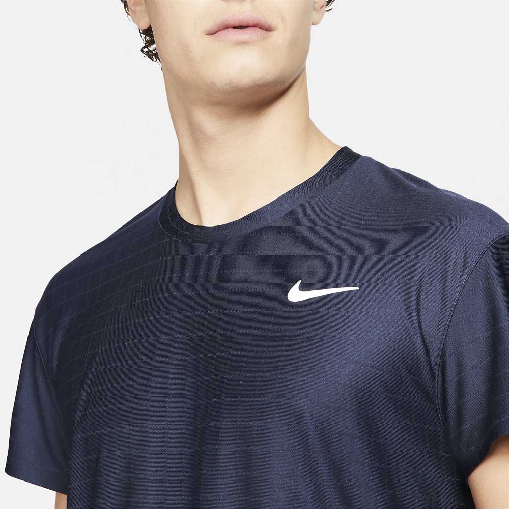 Nike Court Dri Fit Advantage Short Sleeve T-Shirt Blue, Smashinn