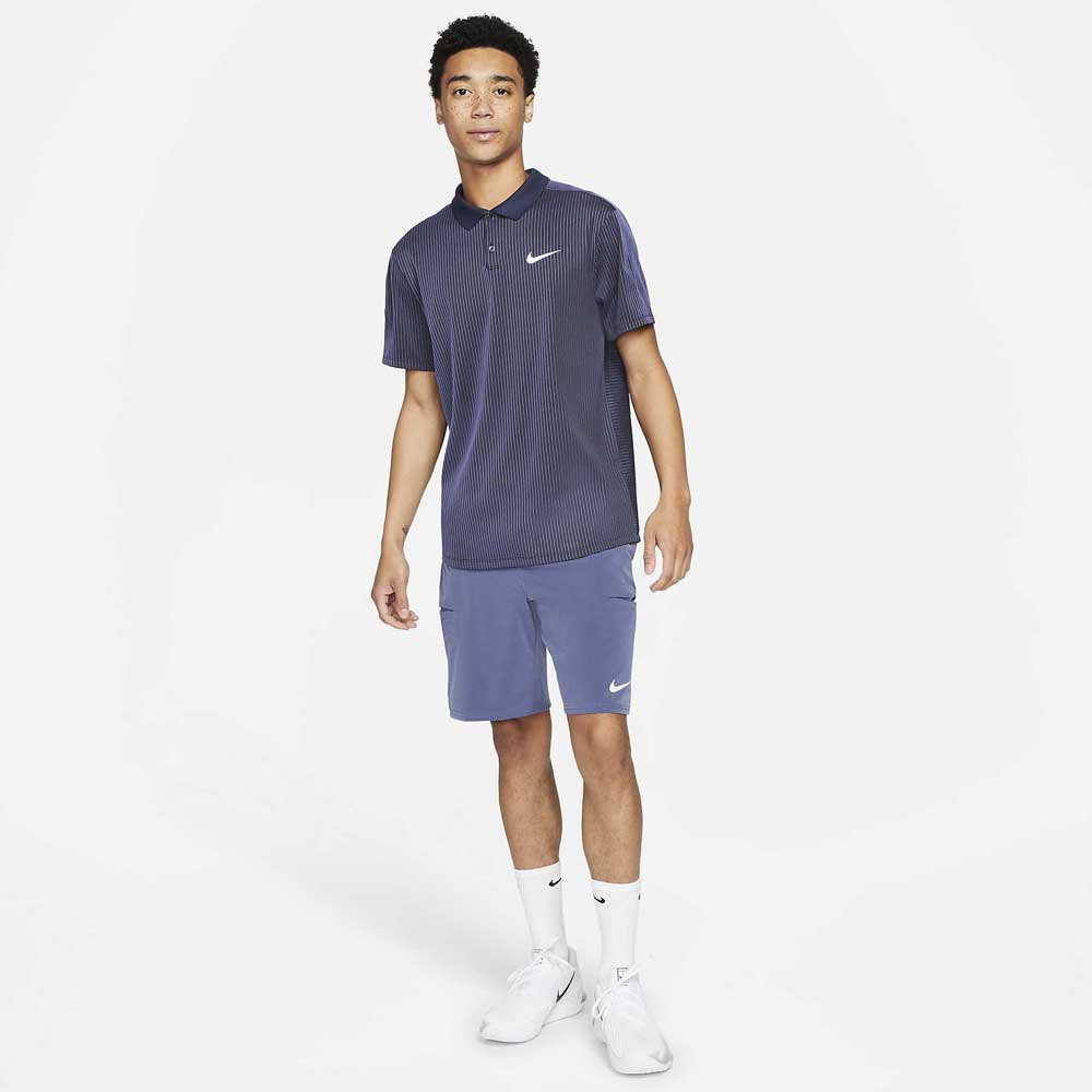 Nike Court Dri Fit Advantage Slam Short Sleeve Polo Shirt Blue, Smashinn