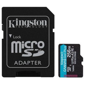 Kingston Micro SDXC Canvas Go Plus 170R 256GB+Adapter Geheugen Kaart