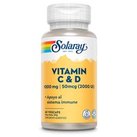 Solaray Vitamina C 1000mgr+D 2000UI 60 Unità