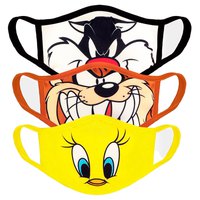 Difuzed Warner Bros Looney Tunes 3 Inpakken Instelbaar Gezicht Gezichtsmasker